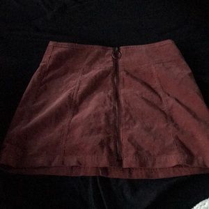 mauve corduroy skirt